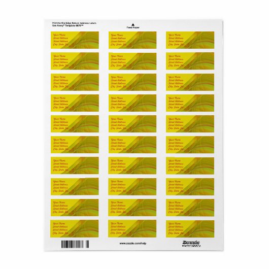 Aufkleber für das Gelbe Fraktal Hintergrund Rückse (Vorne)