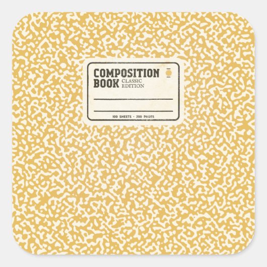 Aufkleber für das gelbe Notebook (Vorderseite)