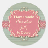 Aufkleber für das Gelee-Label "Custom Round Homema (Vorderseite)