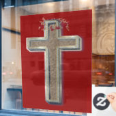 Aufkleber für das Geschäftsfenster mit rotem Hinte (Café-Fenster)