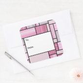Aufkleber für das Geschenk "Rosa und Grau" (Umschlag)