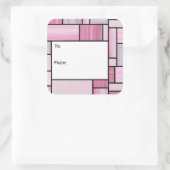 Aufkleber für das Geschenk "Rosa und Grau" (Tasche)