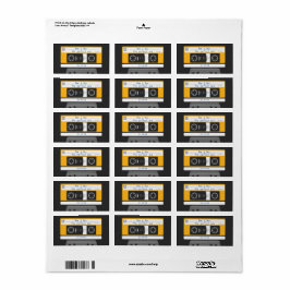 Aufkleber für das Geschenkband der 1980er Jahre in Adressaufkleber