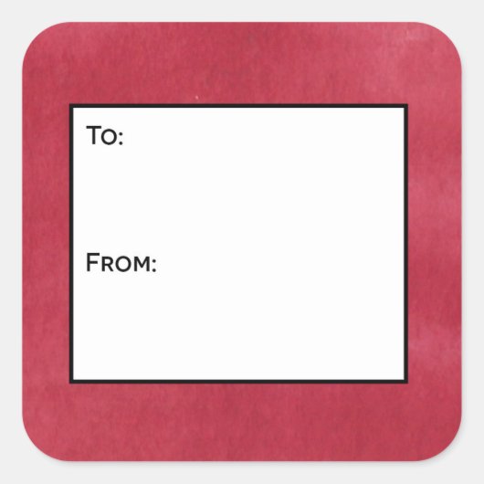 Aufkleber für das Geschenkpapier "Red Stated Glass (Vorderseite)