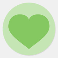 Aufkleber für das grüne Herz
