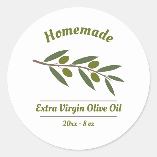 Aufkleber für das hausgemachte Olivenöl (Vorderseite)
