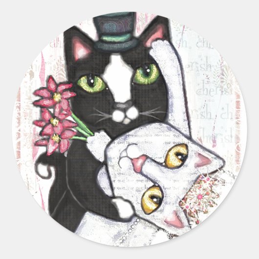 Aufkleber für das Hochzeitkatzentanz (Vorderseite)