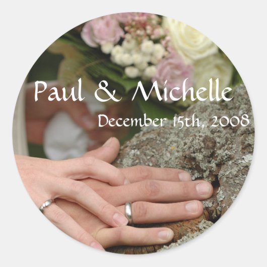 Aufkleber für das Hochzeitpaar (Vorderseite)