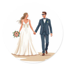 Aufkleber für das Hochzeitpaar