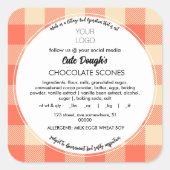 Aufkleber für das Hütte-Lebensmitteletikett (Vorderseite)