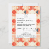 Aufkleber für das Hütte-Lebensmitteletikett Einladung (Vorderseite)