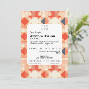 Aufkleber für das Hütte-Lebensmitteletikett Einladung