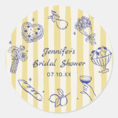 Aufkleber für das italienische Brautparty (Vorderseite)