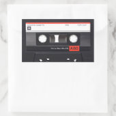 Aufkleber für das Kassettenband Rot, rechteckig (Tasche)