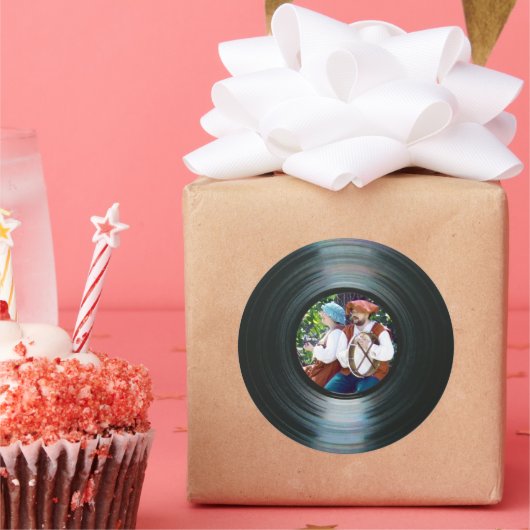 Aufkleber für das Label "Black Vinyl Music Record" (Party)