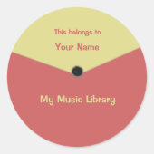 Aufkleber für das Label "Custom Record Label Cente (Vorderseite)