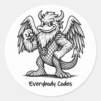 Aufkleber für das Lied von Enten und Drachen