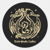 Aufkleber für das Lied von Enten und Drachen (Vorderseite)