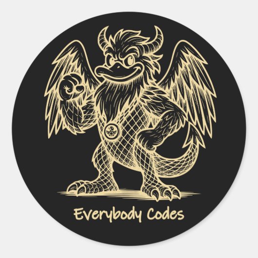 Aufkleber für das Lied von Enten und Drachen (Vorderseite)