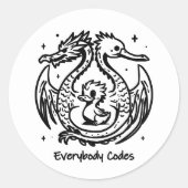 Aufkleber für das Lied von Enten und Drachen (Vorderseite)