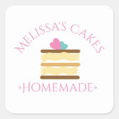 Aufkleber für das Logo "Cake", hausgemachte Bäcker (Vorderseite)