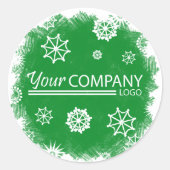 Aufkleber für das Logo der Firma Green, White Snow (Vorderseite)