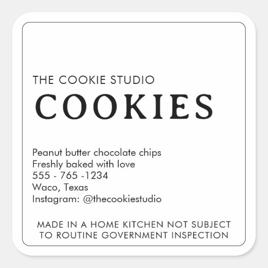 Aufkleber für das Minimalistische Etikett Hütte (Vorderseite)