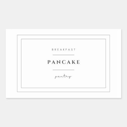 Aufkleber für das Pancake Food Label (Vorderseite)