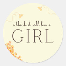 Aufkleber für das Party "Bee Themed Gender Reveal"