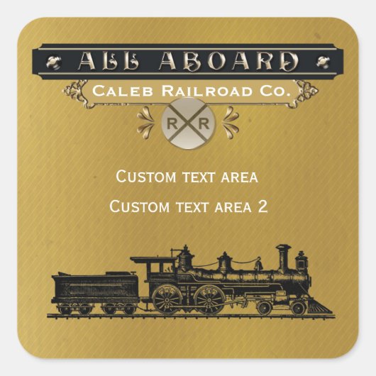 Aufkleber für das Party der Vintagen Zuglokomotive (Vorderseite)