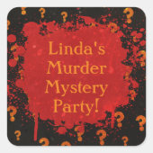 Aufkleber für das Party "Rot und Schwarz" (Vorderseite)