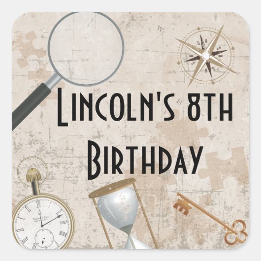 Aufkleber für das personalisierte Escape Room Part (Vorderseite)