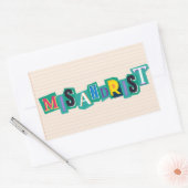 Aufkleber für das Rechteck (Umschlag)