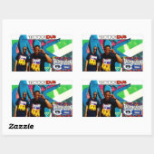 Aufkleber für das Rechteck (Blatt)