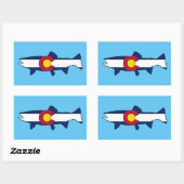 Aufkleber für das Rechteck der Forelle (Blatt)