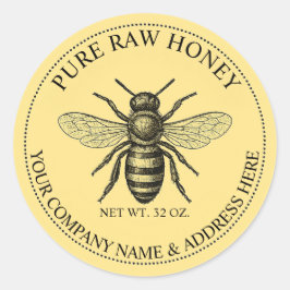 Aufkleber für das reine Honig-Round-Product-Label