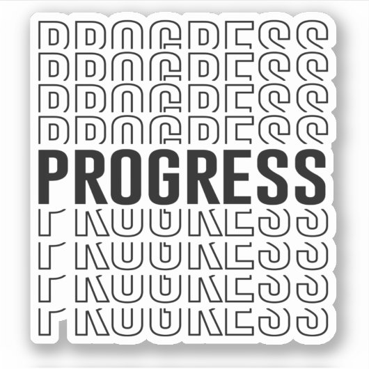 Aufkleber für das Retro-Progress-Muster (Vorderseite)