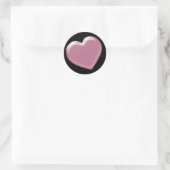 Aufkleber für das rosa Herz (Tasche)