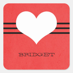 Aufkleber für das rote Herz