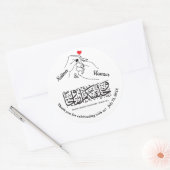 Aufkleber für das rote Herz - 3 Zoll (Umschlag)