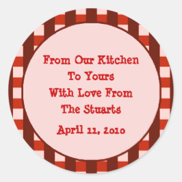 Aufkleber für das rote Markierungsband