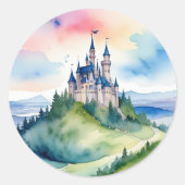 Aufkleber für das runde Aquarellschloss (Vorderseite)