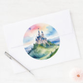 Aufkleber für das runde Aquarellschloss (Umschlag)