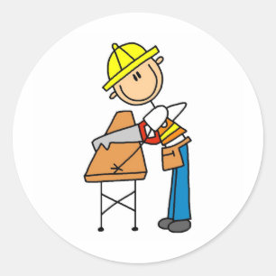 Aufkleber für das Sägebrett für Bauarbeiter