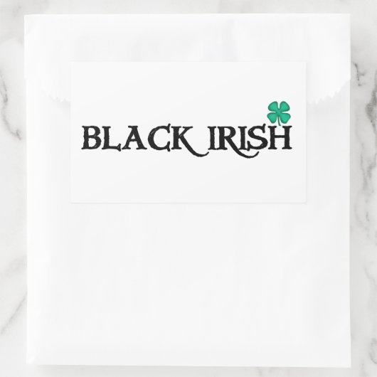 Aufkleber für das schwarz-irische Rechteck (Tasche)