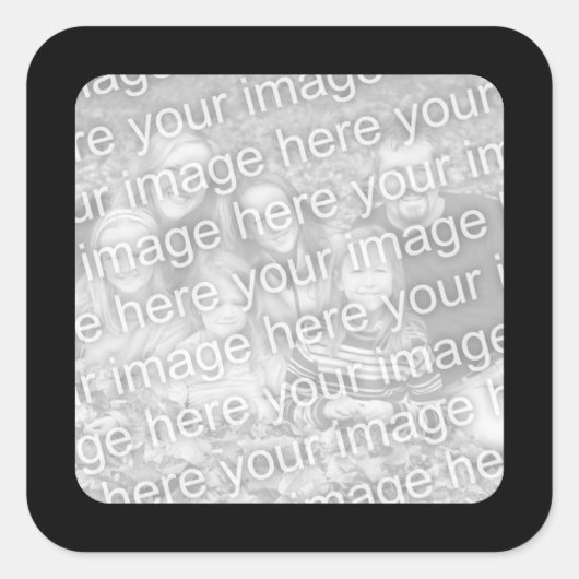 Aufkleber für das schwarze Foto (Vorderseite)