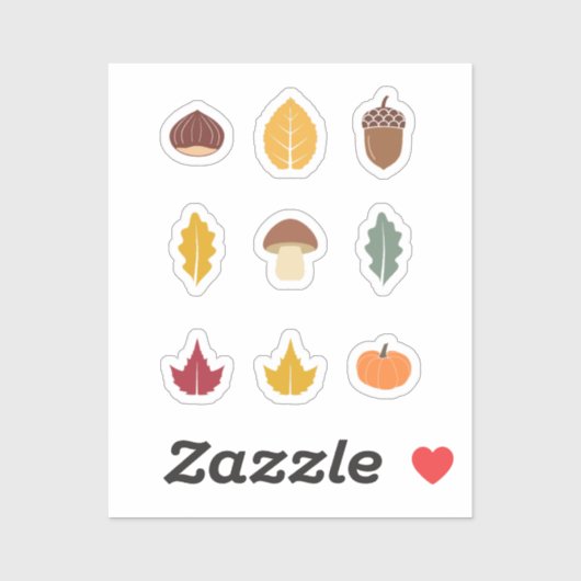 Aufkleber für das Set im Herbst (Blatt)