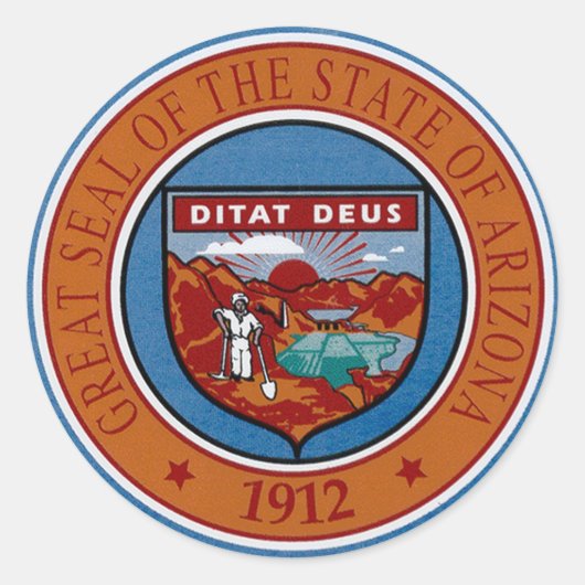 Aufkleber für das Siegel von Arizona (Vorderseite)