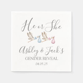 Aufkleber für das Storchgeschlecht, Stork-Gefallen Serviette