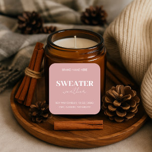 Aufkleber für das Sweater Weather Candle Label   B